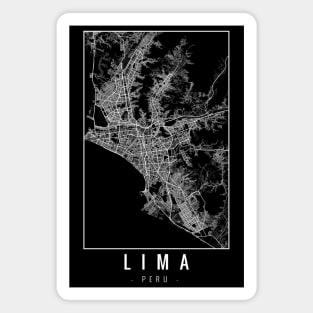 Lima Peru Minimalist Map Magnet